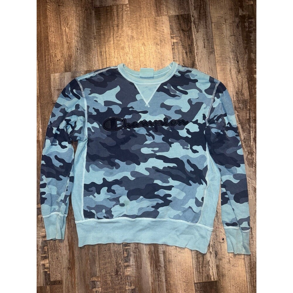 Champion Blue Camouflage Crewneck Sweatshirt Women’s Medium